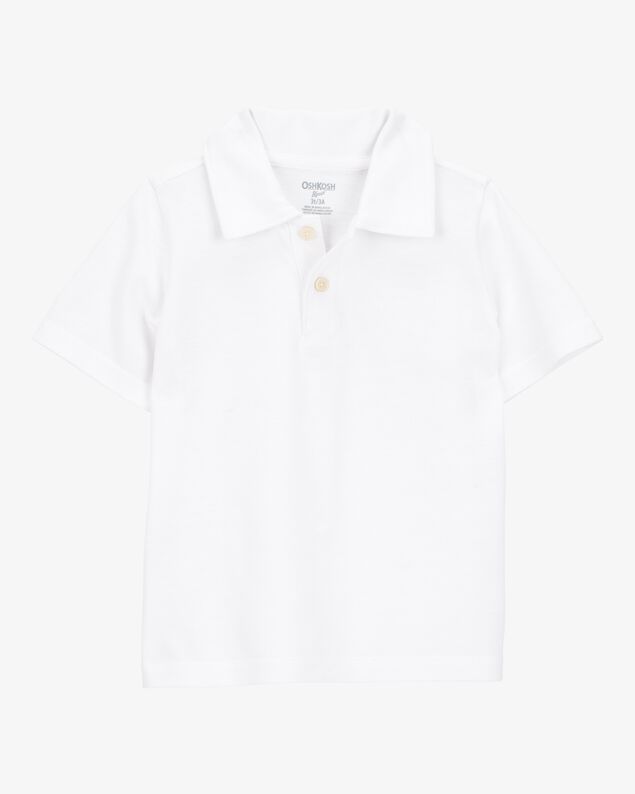 Product image 2 of Toddler 3-Pack Pique Uniform Polo Shirts - White