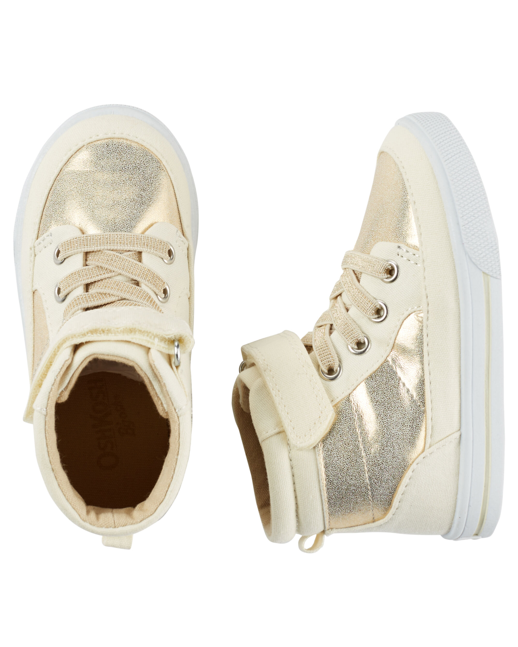 oshkosh gold high top sneakers