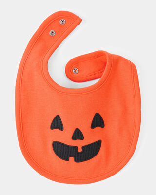 Product image 2 of Baby Halloween Jack-O-Lantern Pumpkin Bib - Orange