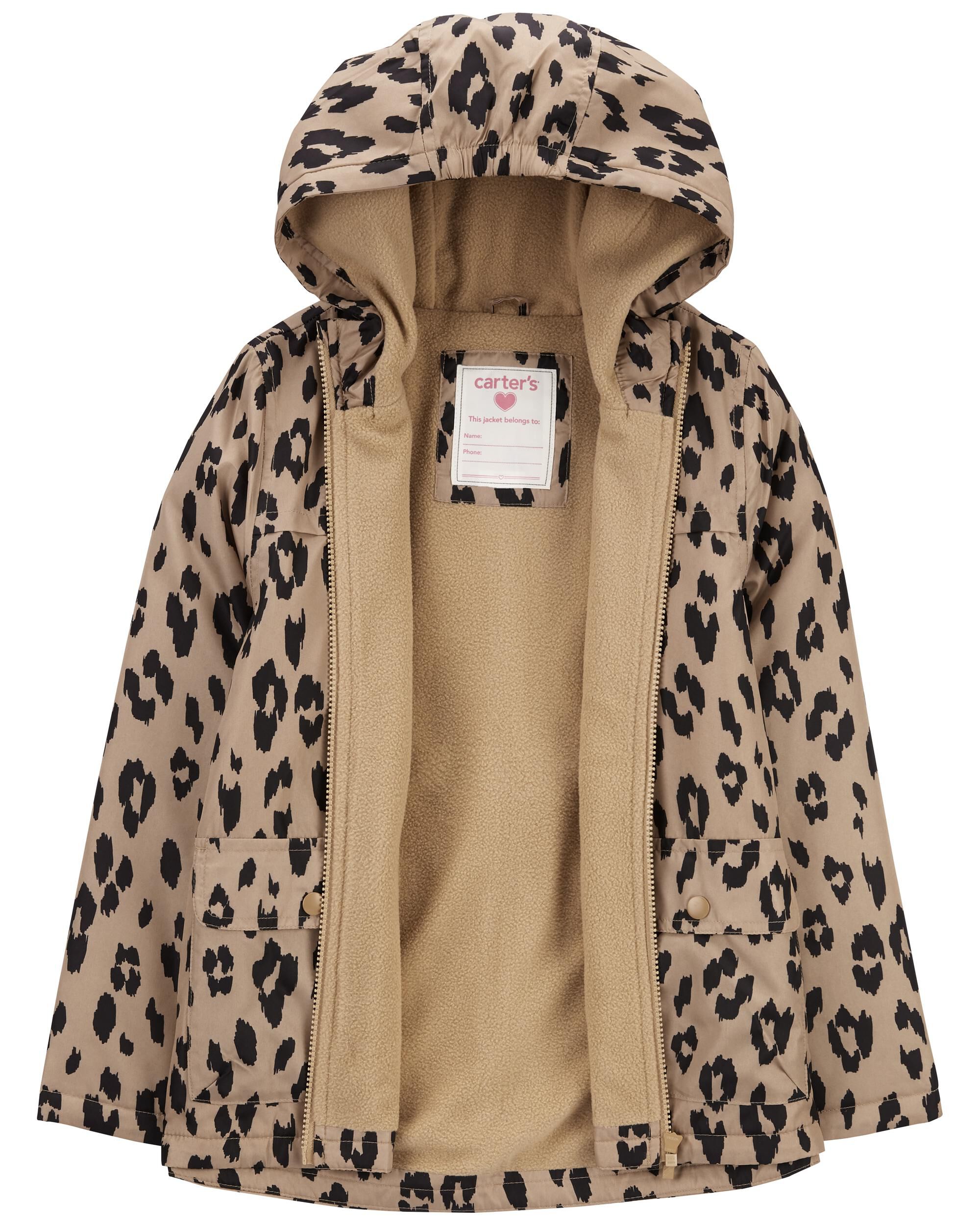 Leopard print childrens coat top