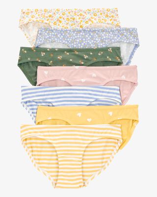 Product image 1 of 7-Pack Floral Hearts Bikini Stretch Underwear