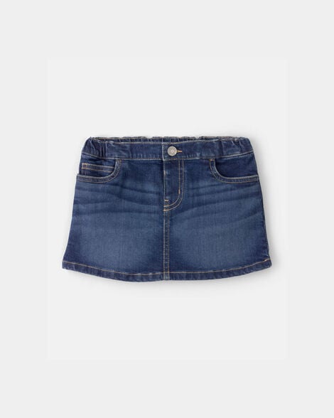 Toddler Girl Denim Skirt - Dark Wash