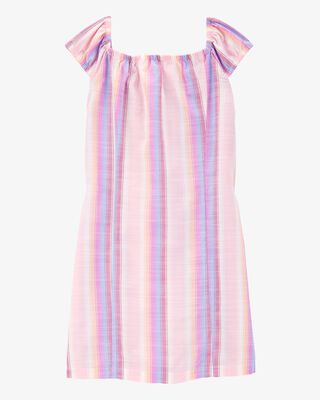 Product image 2 of Kid Striped Poplin Dress -Pink