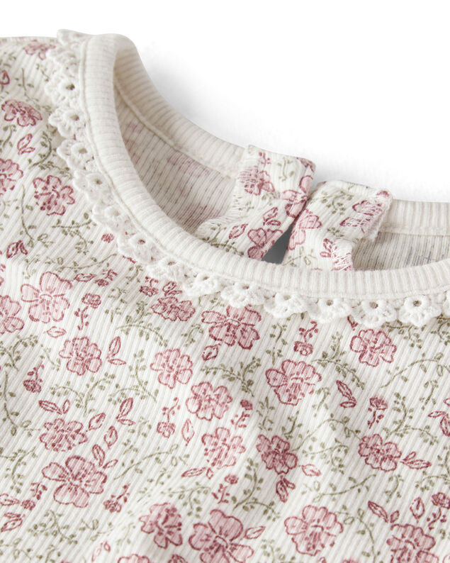Product image 2 of Baby Girl 2-Pack Organic Cotton Ribbed Tees