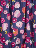 Navy - Kid Floral Drop Waist Dress, Selected