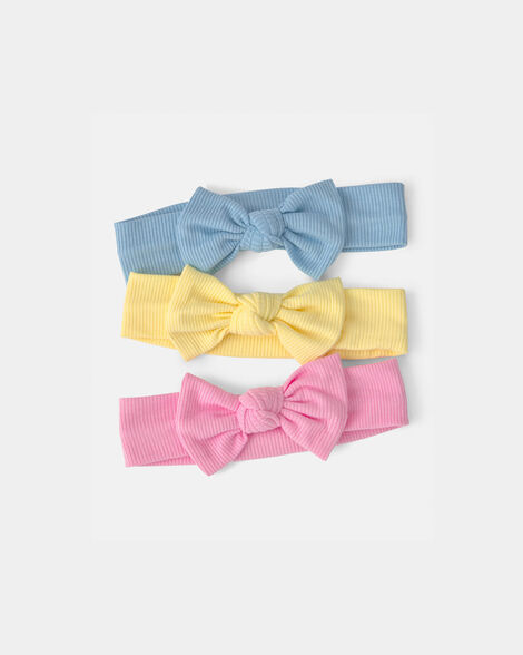 baby girl 3-pack solid headbands