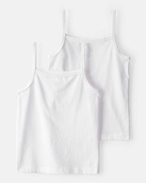 girls 2-pack cami tank tops - white