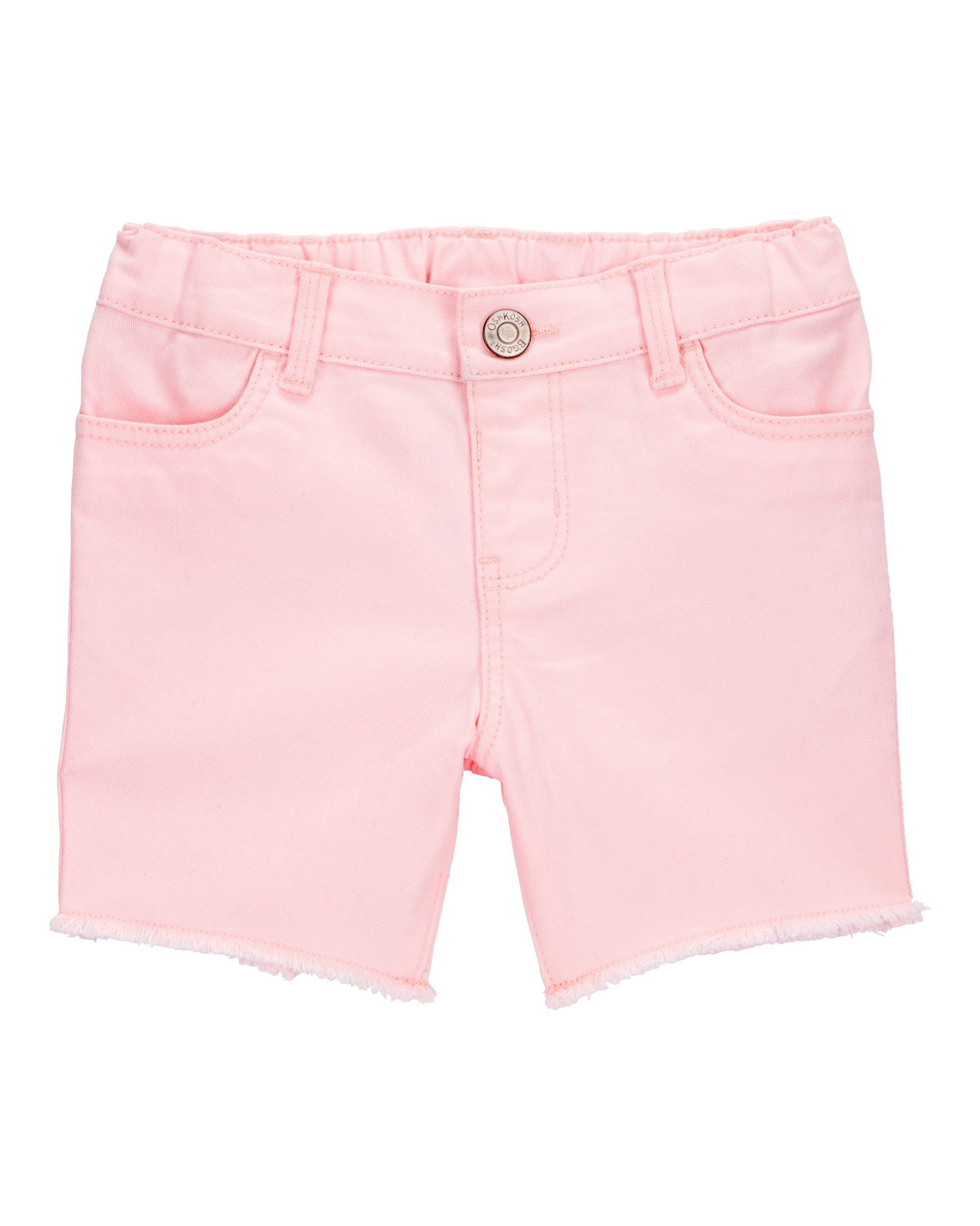 Toddler Iconic Denim Shorts: Frayed Hem - Pink