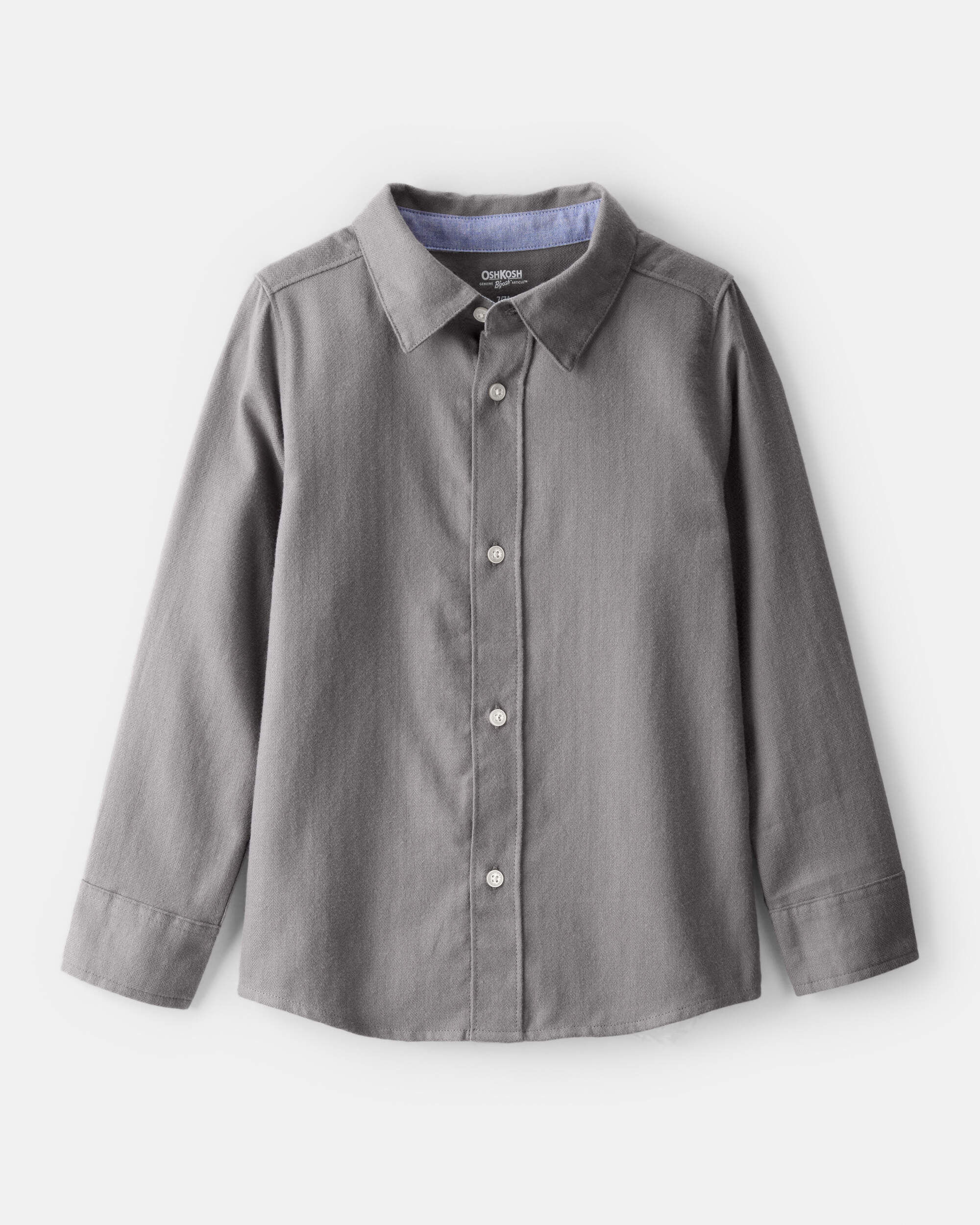 OshKosh Bgosh Boys Button-Down Shirt 12 Grey 7$