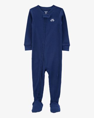 Product image 1 of Baby Car Waffle Knit Footie 1-Piece Pajamas - Navy