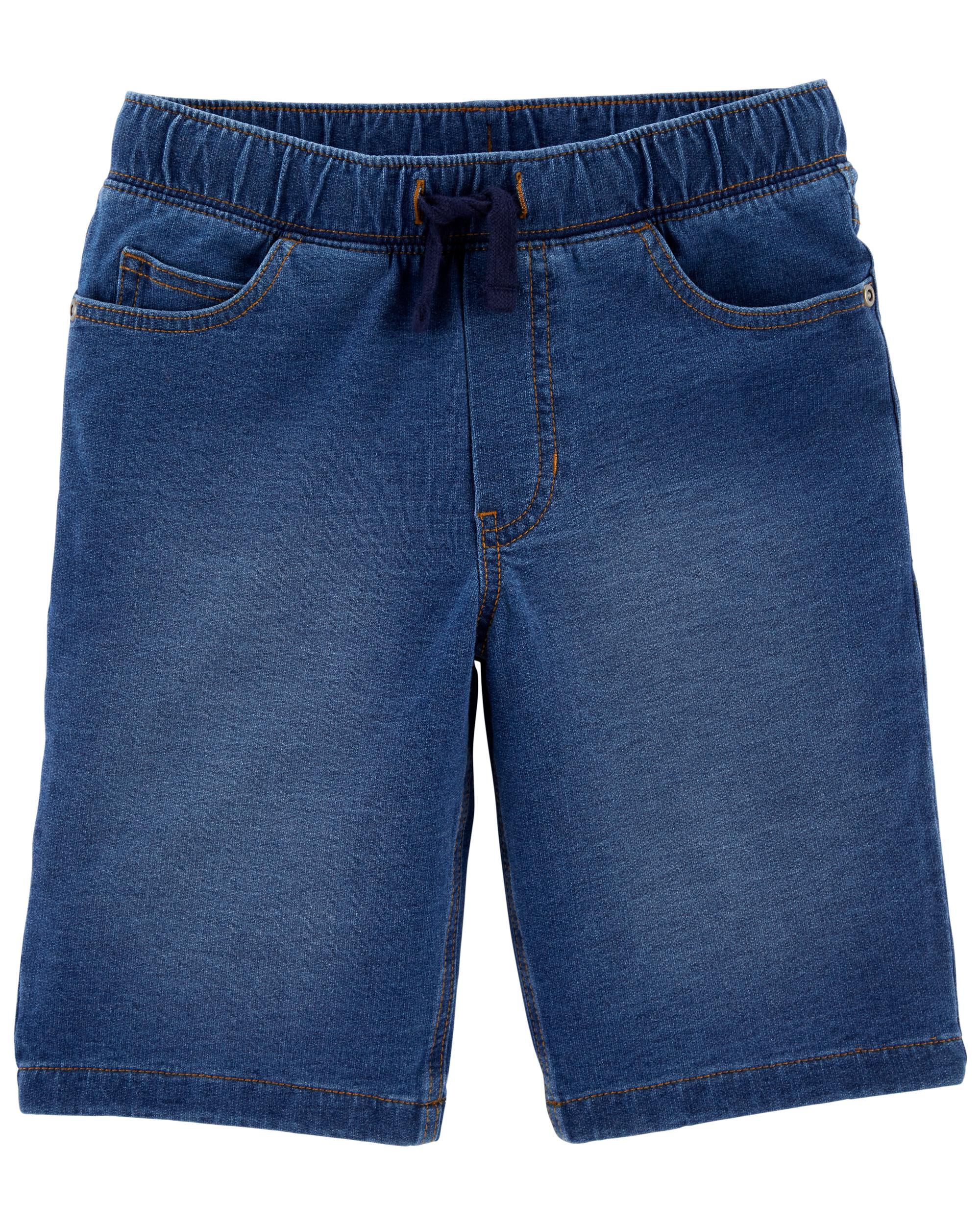 Easy Pull-On Denim Shorts