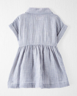 Product image 2 of Baby Organic Cotton Striped Button-Front Dress