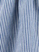 Blue - Toddler Chambray Striped Jumper Dress - Blue, Selected