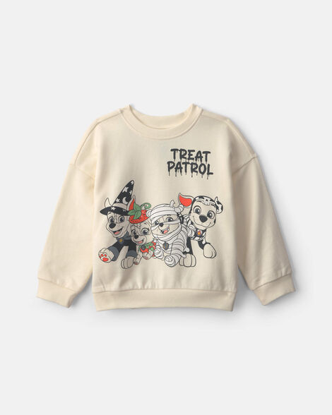 toddler girl paw patrol® halloween fleece pullover sweatshirt - cream
