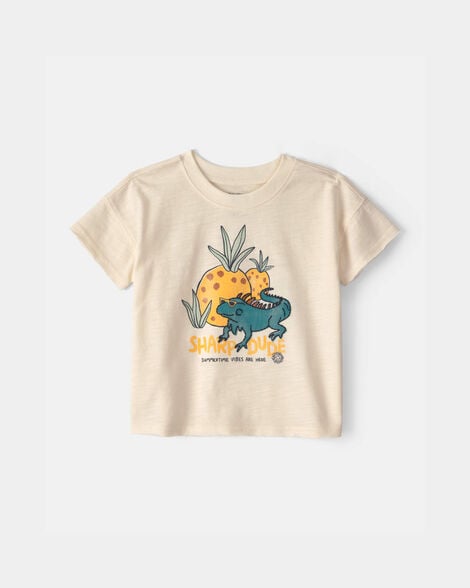Baby Boy 'Sharp Dude' Iguana Graphic Tee - Cream