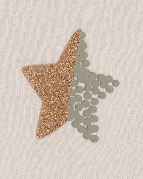 Product image 2 of Toddler Girl Star-Print Short-Sleeve Graphic Tee - Cream