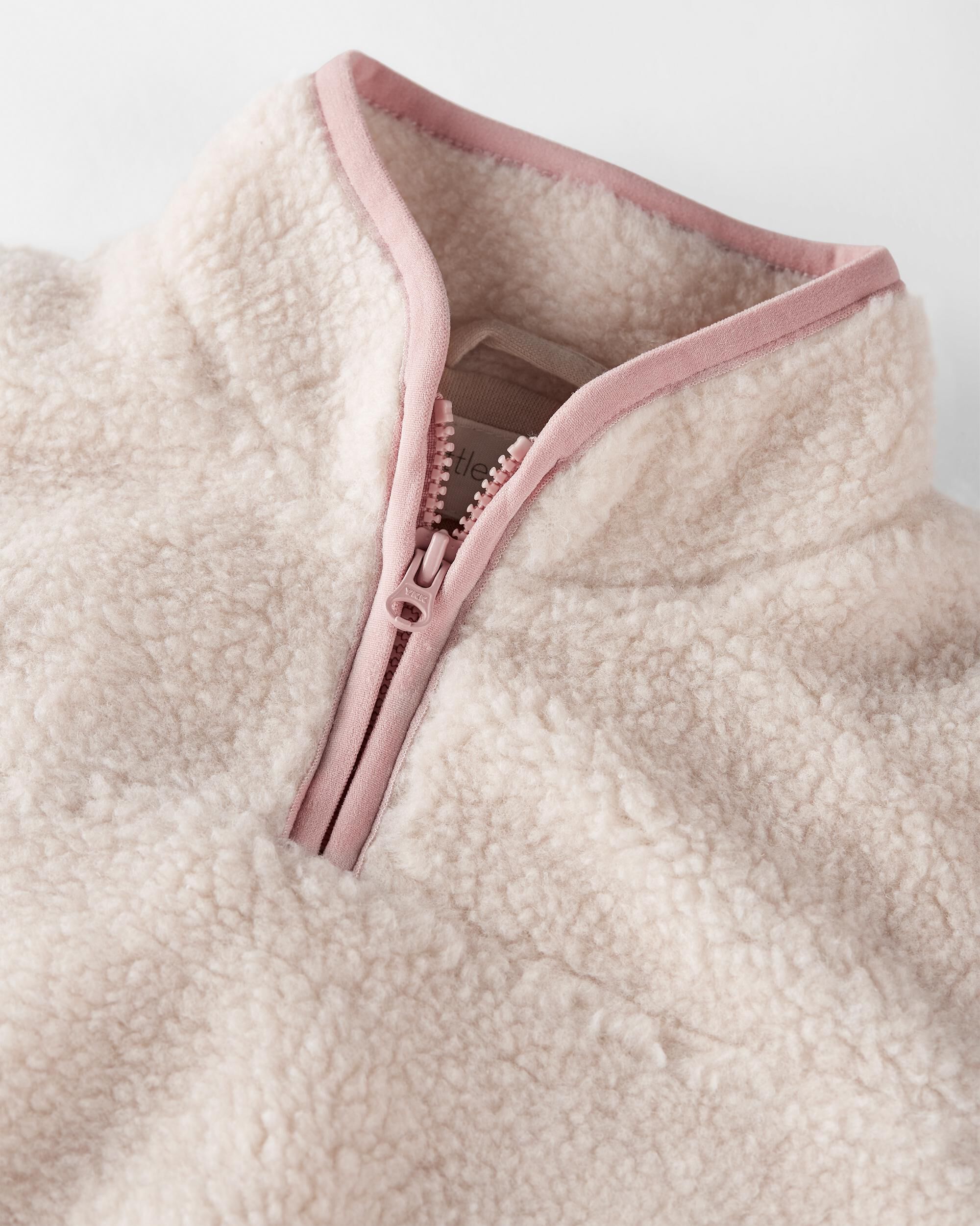 Baby pink sherpa pullover shop