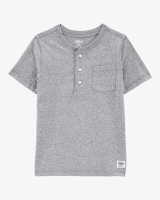 Product image 1 of Kid Henley Short-Sleeve Shirt - Grey