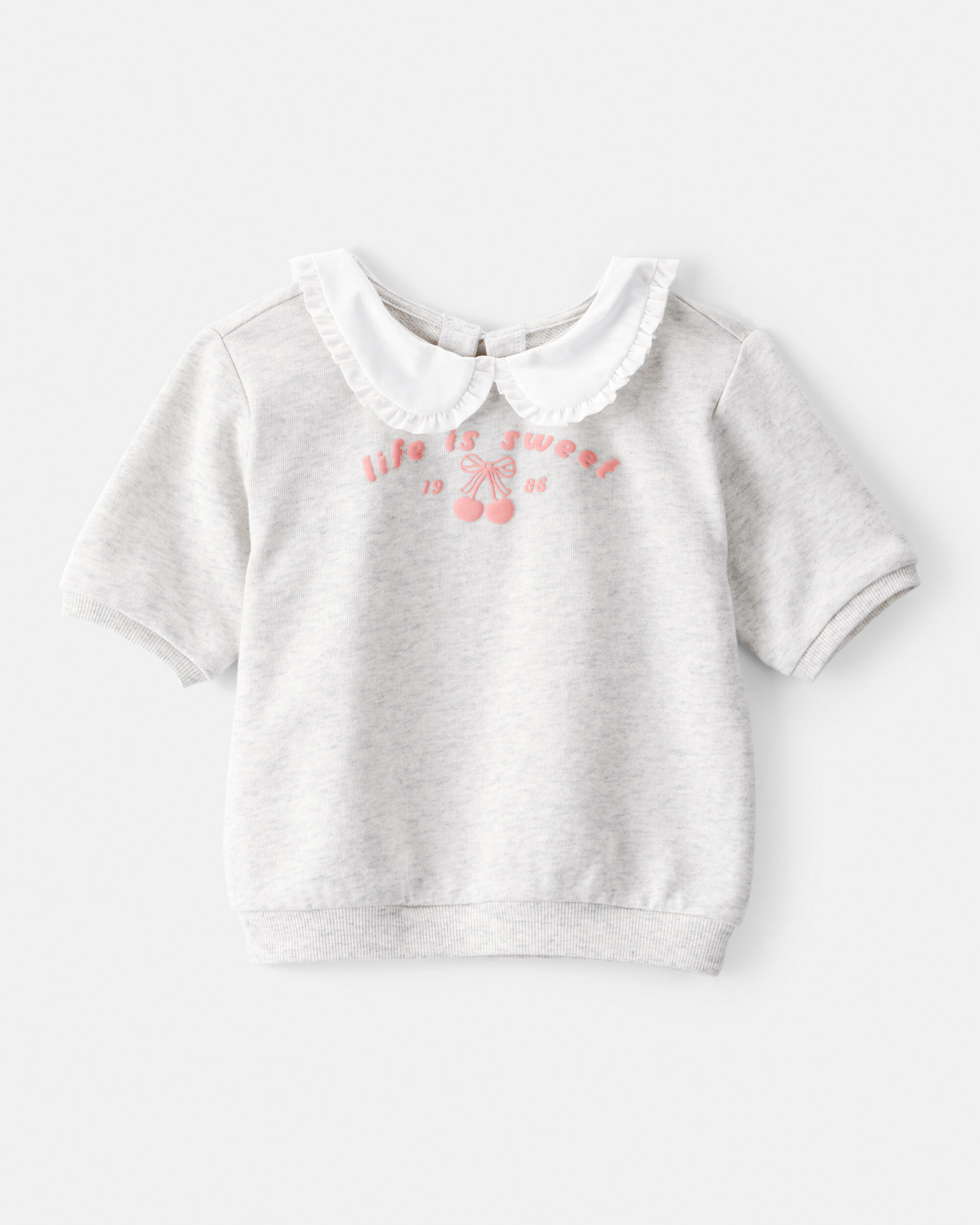 Toddler Girl Cherry French Terry Short-Sleeve Graphic Tee