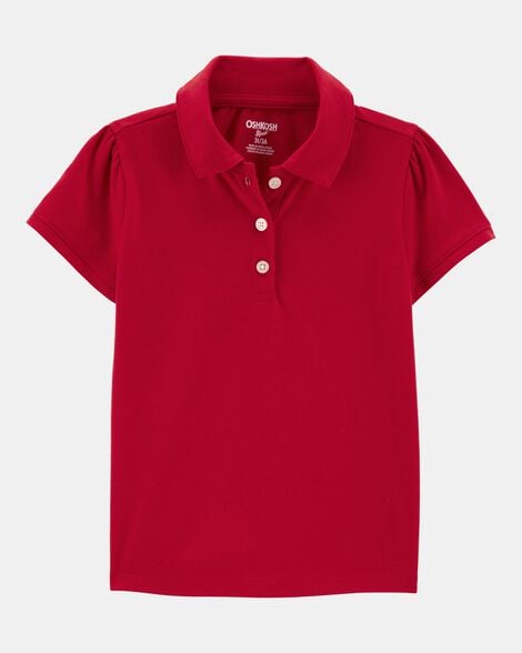 Toddler Pique Uniform Polo Shirt - Red