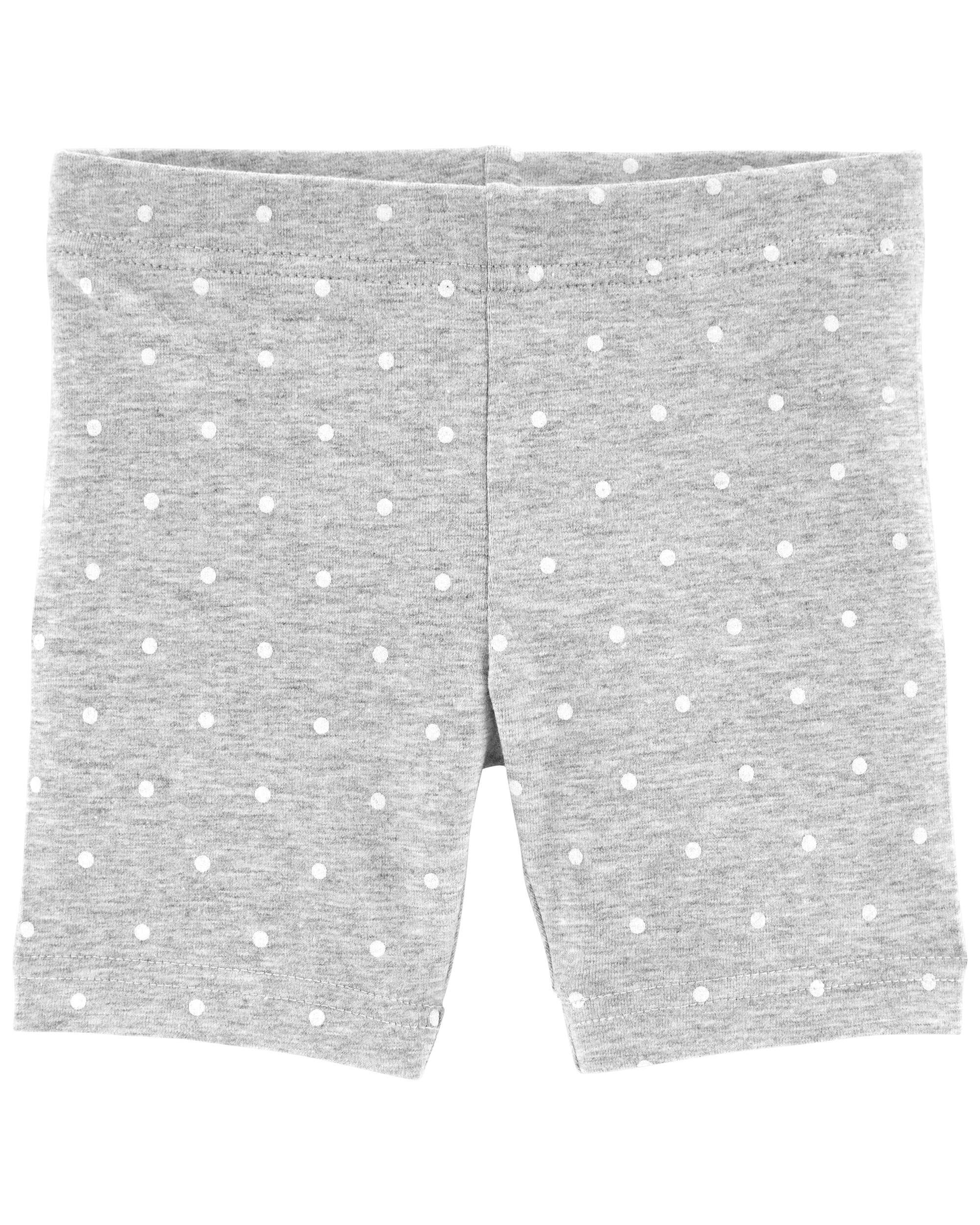 Toddler Girl Polka Dot Tumbling Shorts - Navy