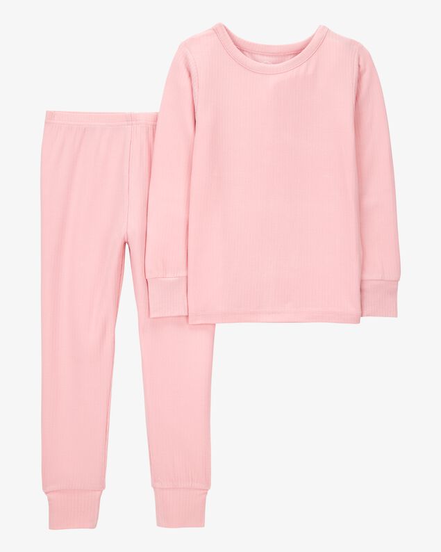 Product image 1 of Toddler Girl Solid PurelySoft 2-Piece Pajamas - Pink