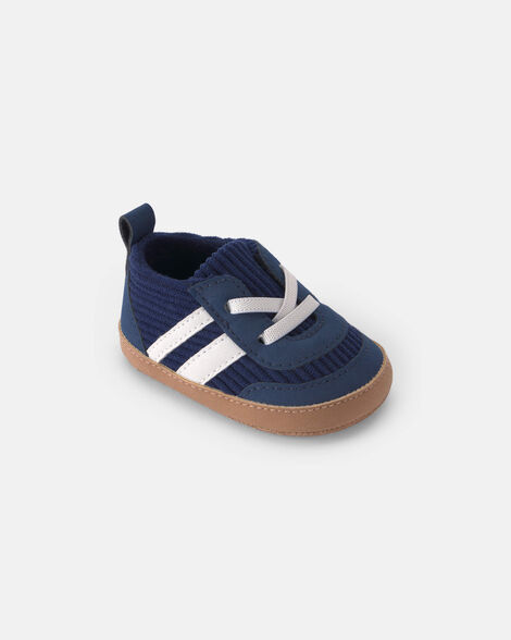 baby boy striped sneakers - navy blue