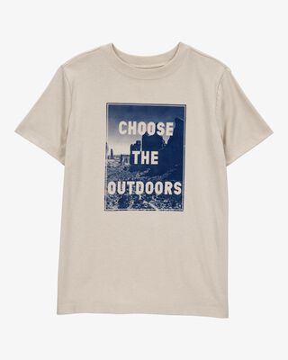 Product image 1 of Kid Choose the Outdoors Short-Sleeve Graphic Tee - Tan