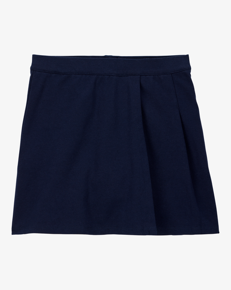 Kid Ponte Knit Uniform Skort - Navy