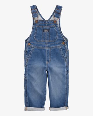 Product image 1 of Toddler Stretch Denim Overalls - Medium Wash