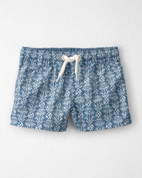 Baby Boy Recycled Swim Trunks in Bloom Lagoon