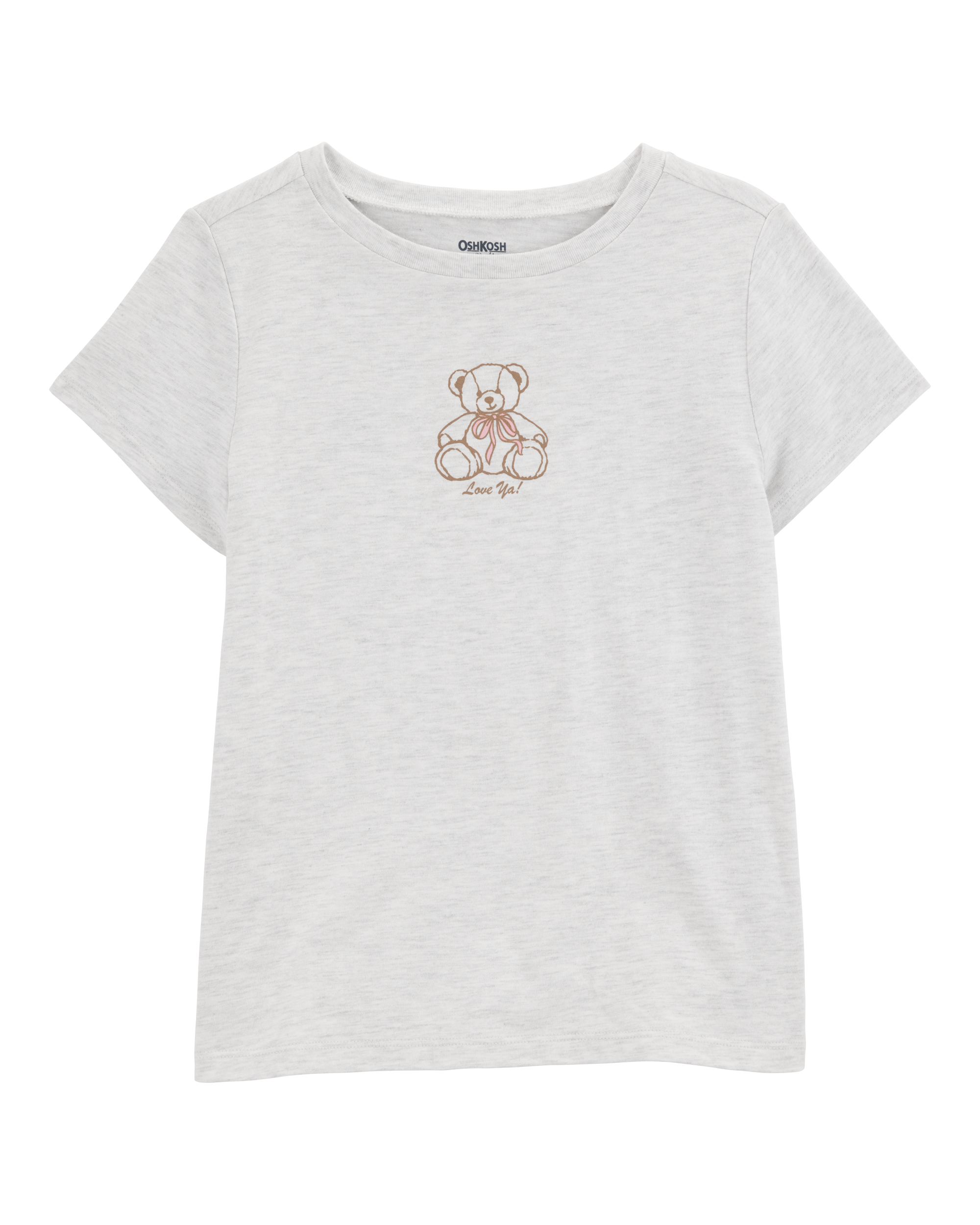 Kid Teddy Bear Short-Sleeve Graphic Tee - Grey