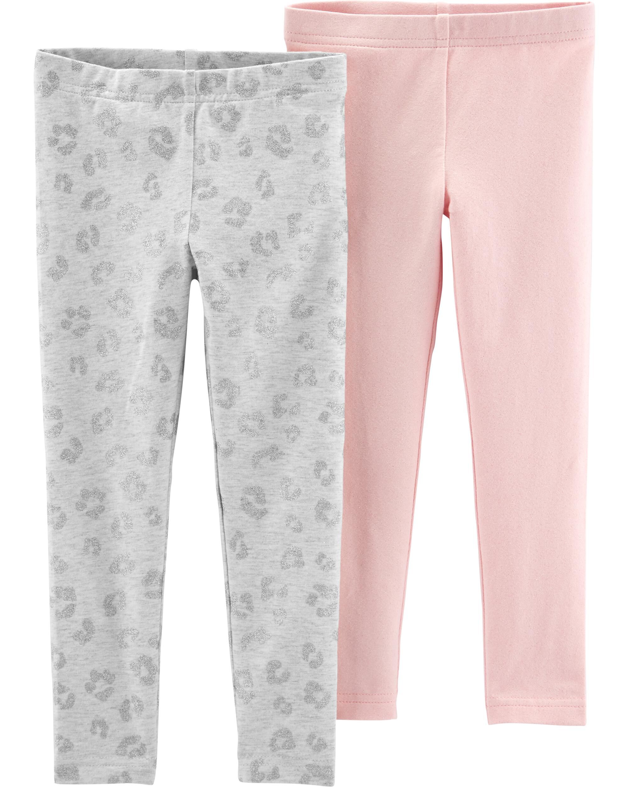 CARTERS LONG PANTS LOT 2 TWO PIECE SET PACK COMFY FIT GIRLS LEGGINGS CLOTHES