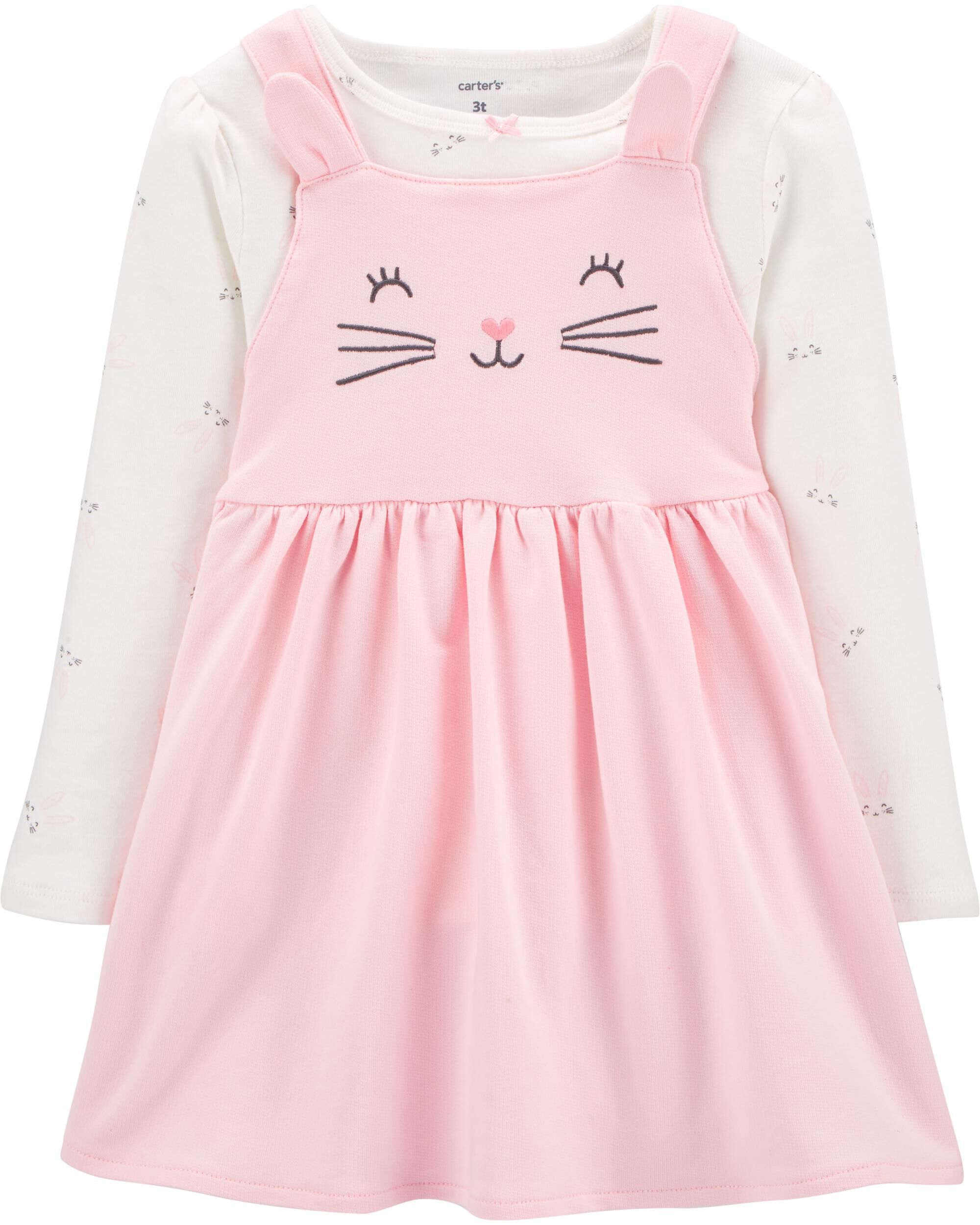 Carters pink outlet bunny dress