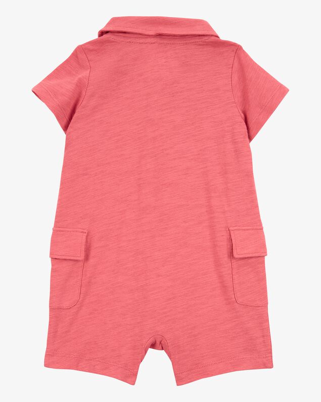 Product image 2 of Baby Polo Cotton Romper - Red