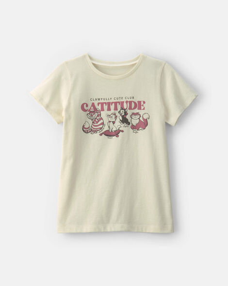 girls disney© cats graphic tee - cream