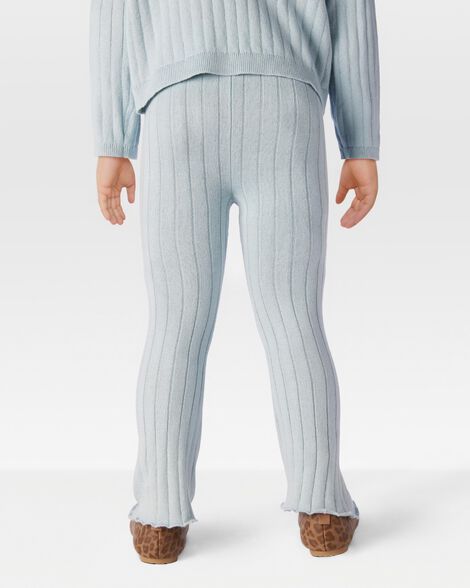 Product image 2 of Toddler Sweater Knit Pull-On Flare Pants - Blue