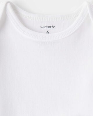Product image 2 of Baby 5-Pack Short-Sleeve Bodysuits - White