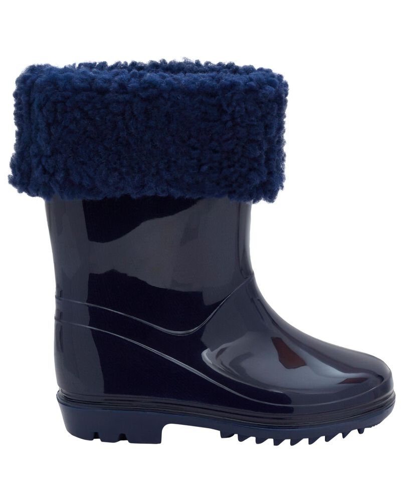Navy Toddler Carter's Faux FurLined Rain Boots