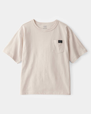 Product image 1 of Kid "Keeping It Real" Relaxed Pocket Tee - Beige
