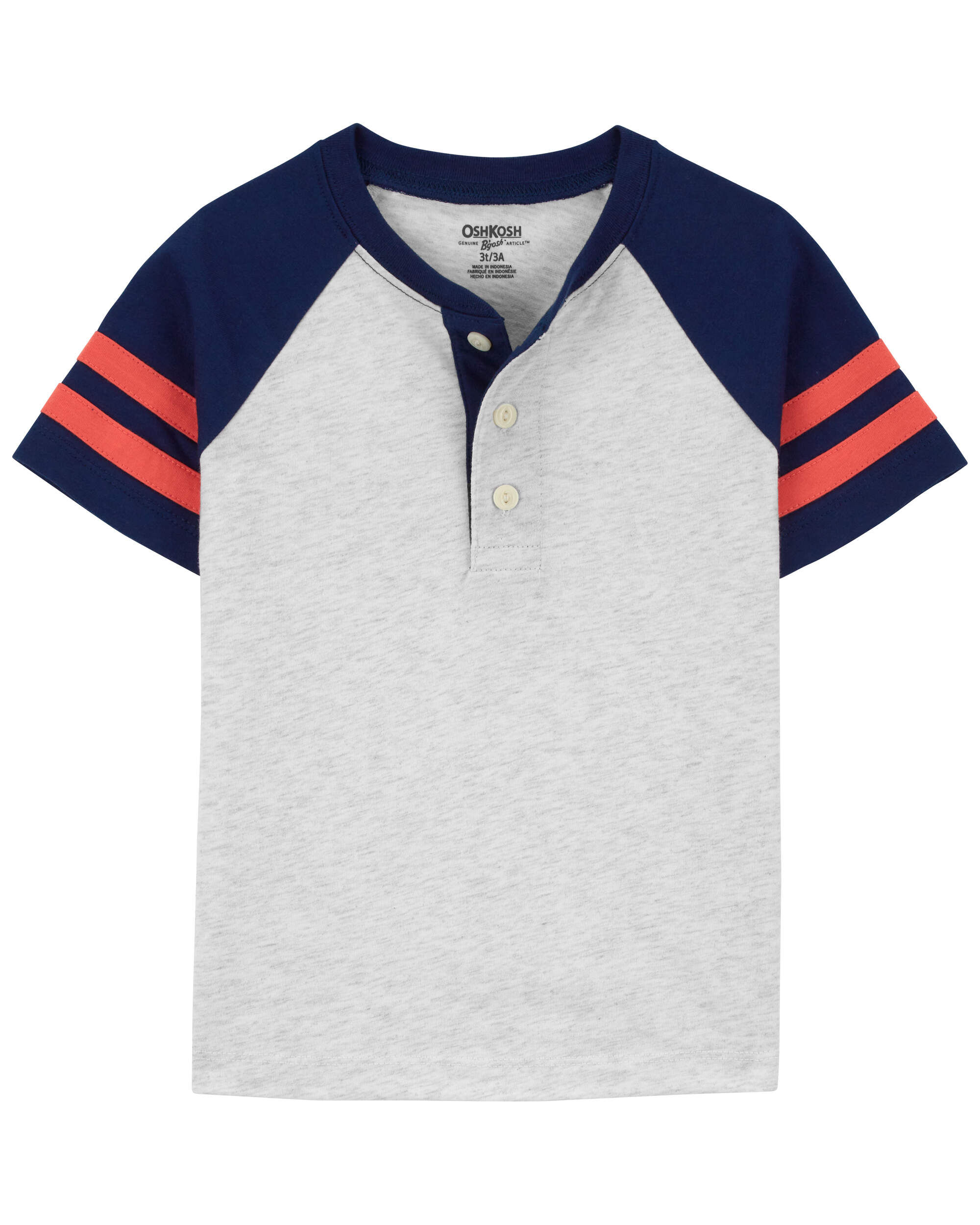 トップス SD US Cotton Logo Henley BBT Toddler Boy Stay Wild Henley Top - OshKosh B'gosh | Carter's