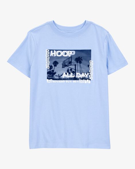 Product image 1 of Kid Hoop All Day Short-Sleeve Graphic Tee - Blue