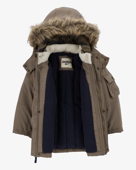  Product image 2 of Baby Fleece-Lined Midweight Jacket with Faux Fur