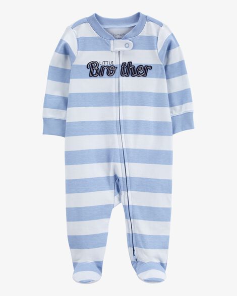  Product image 1 of Baby Little Brother 2-Way Zip Cotton Sleep & Play Pajamas