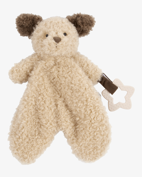 baby puppy plush with teether