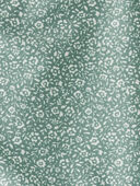 Sage Floral Print - Toddler Recycled Ruffle Swimsuit, Selected