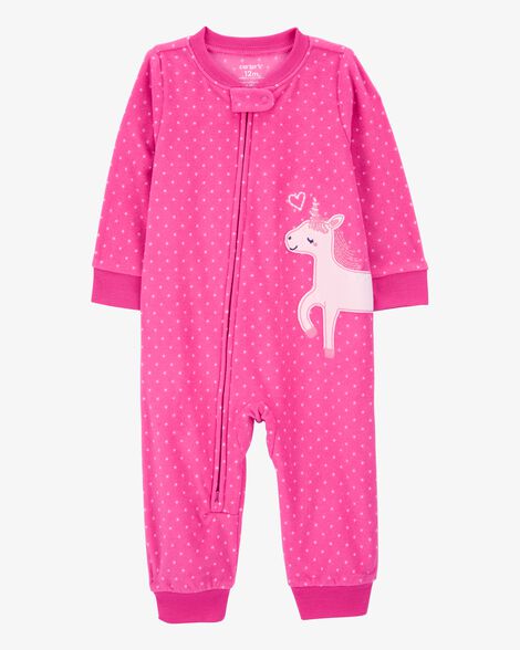  Product image 1 of Toddler 1-Piece Unicorn Fleece Footless Pajamas