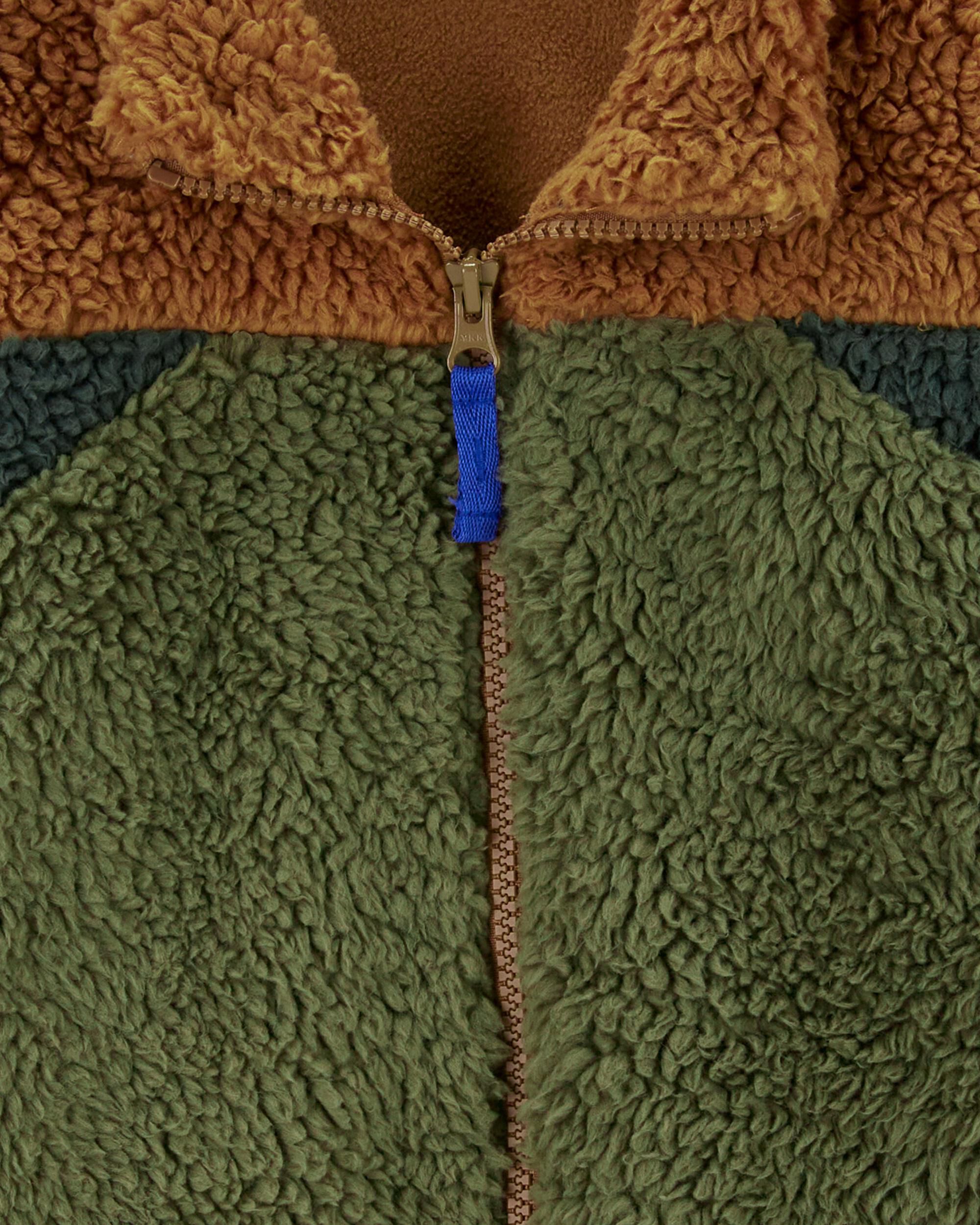 Kid Sherpa Fleece Zip Up Jacket