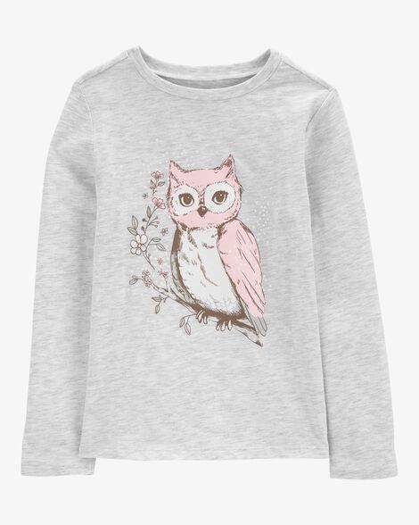 Product image 1 of Kid Owl Long-Sleeve Graphic Tee