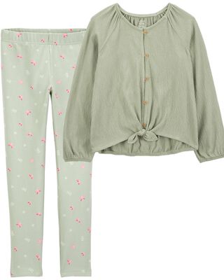 Product image 1 of Kid 2-Piece Gauze Top & Leggings Set